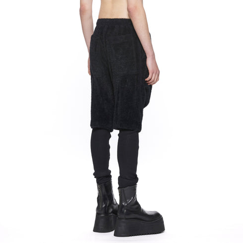 JULIUS 917PAM25 Black / Drop Crotch Short Pants